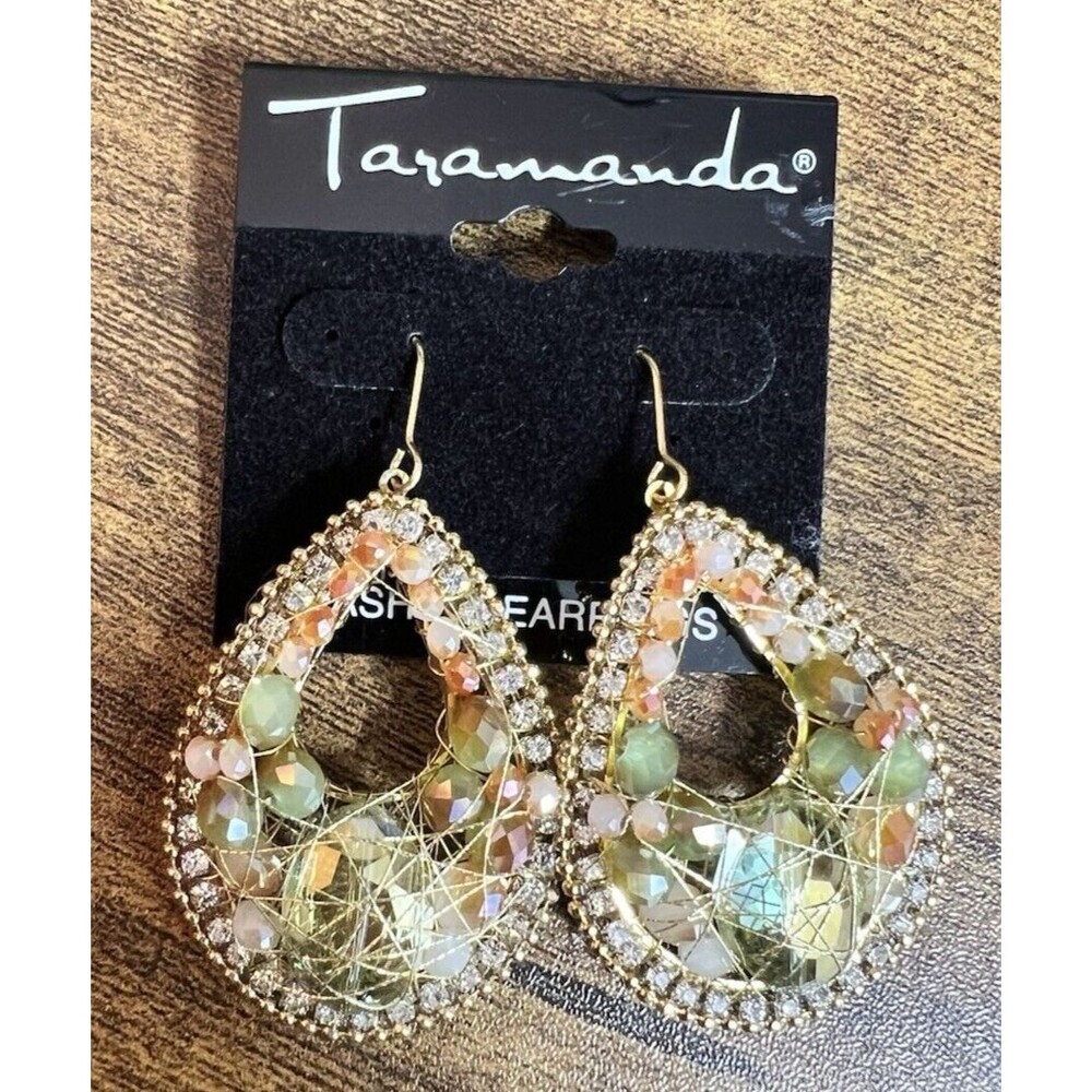 Taramanda Fashion Earrings Multicolored Beads Gold Colored